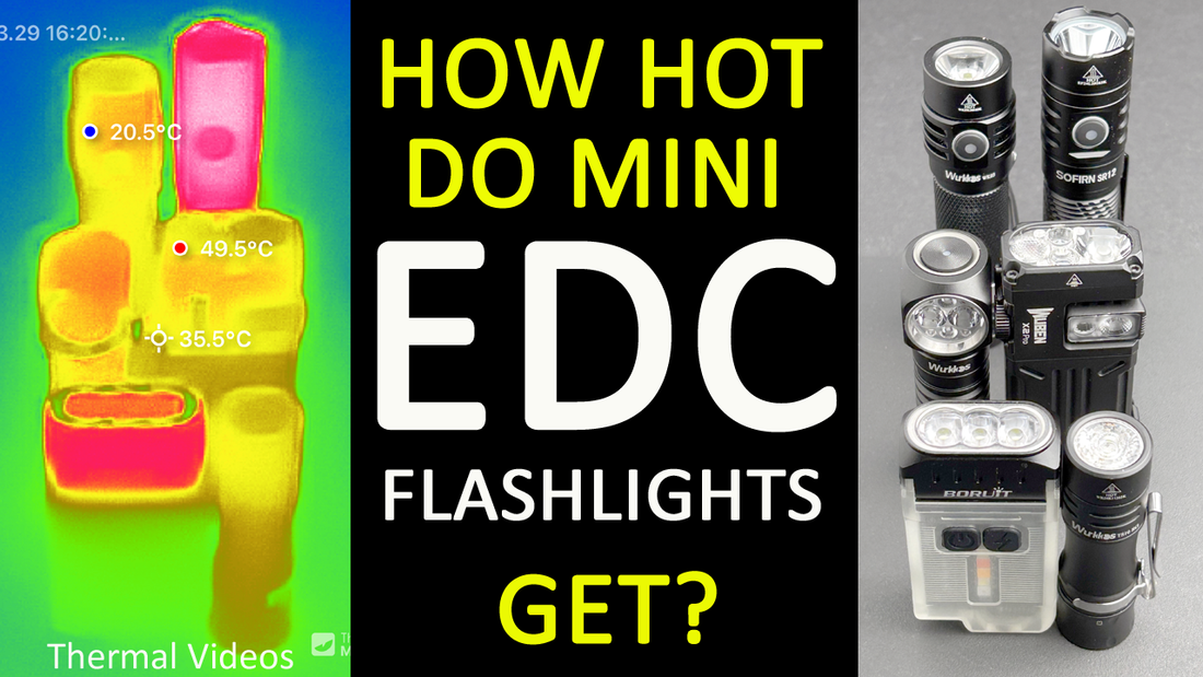 Thermal video review of 7 mini EDC flashlights